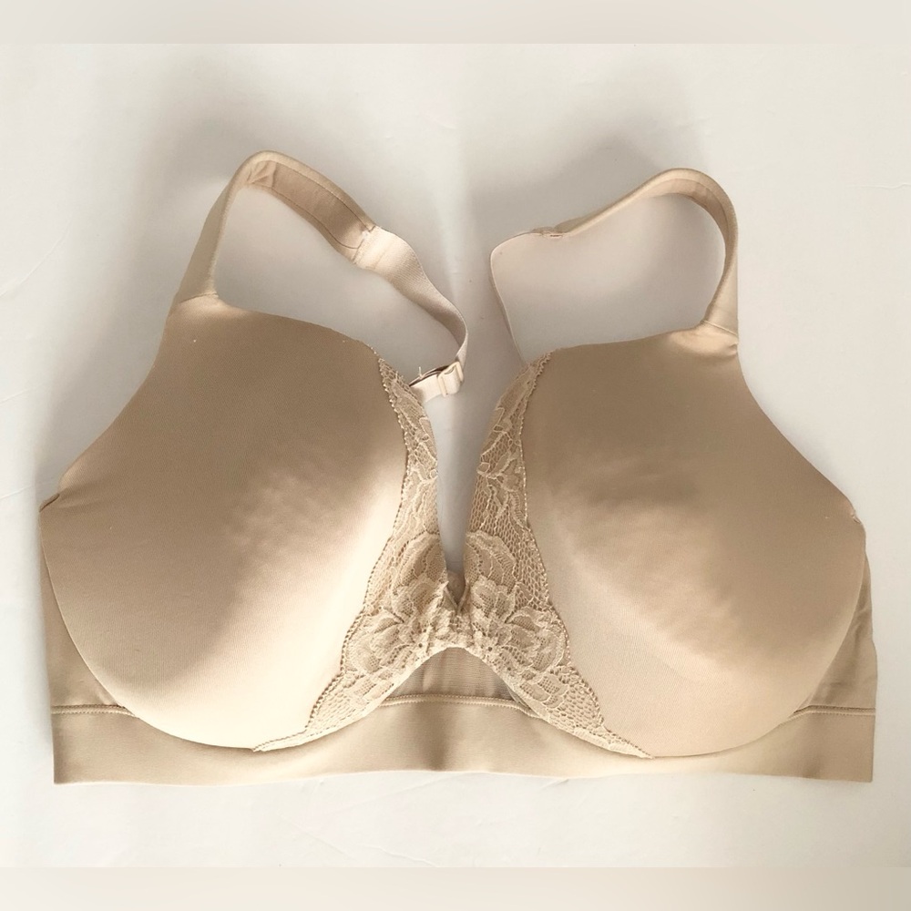 Cacique Lined Plunge Bra Cream Lace 38DDD